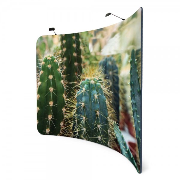 Textilwand ALU | 600er gebogen | beidseitig bedruckt