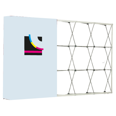 Textilfaltwand | 2 x 3 Felder gerade | einseitig bedruckt